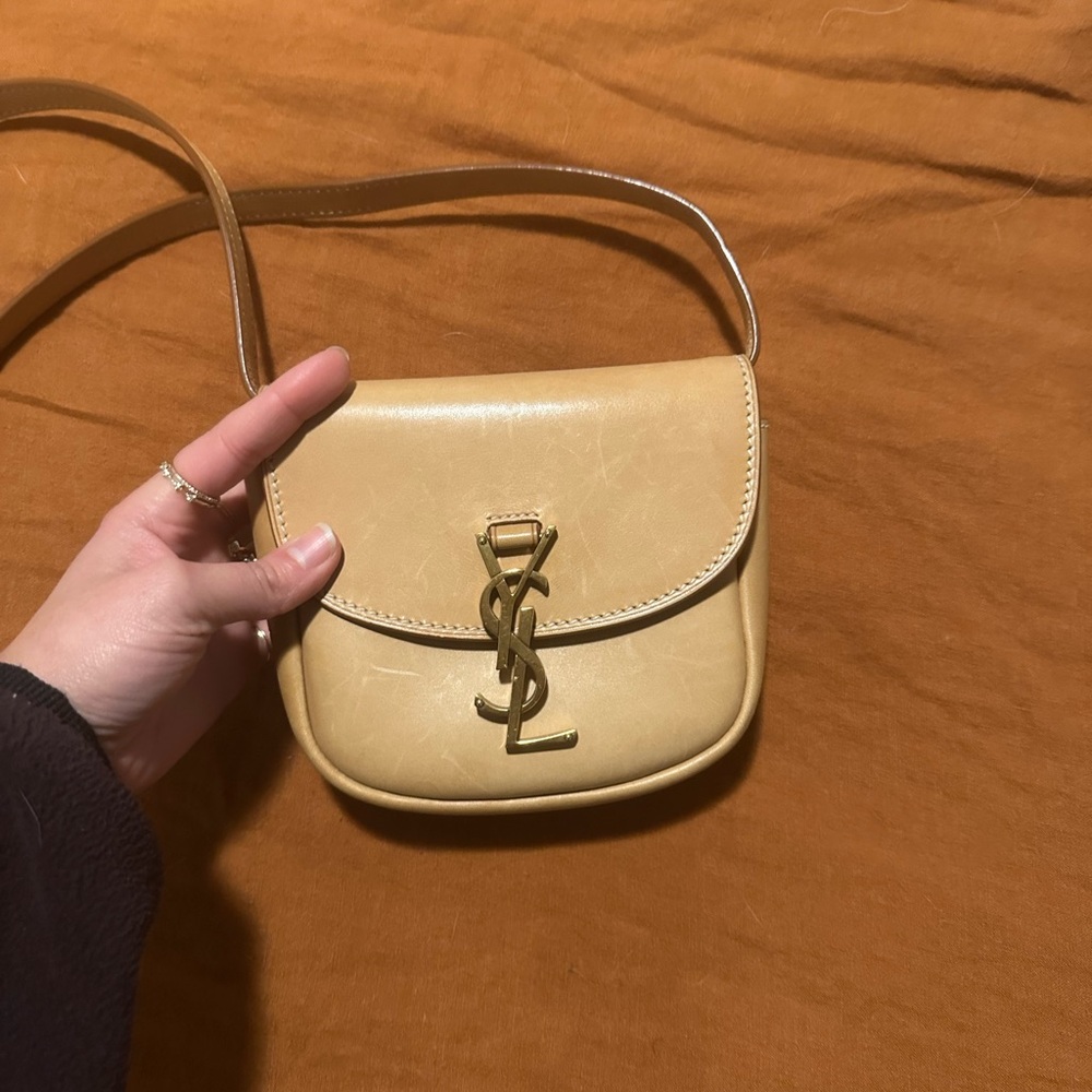 Saint Laurent Tan Kaia Crossbody Bag